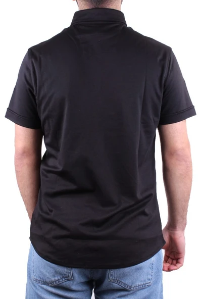 Twister 1853 Siyah Kısa Kol Günlük Pamuklu Erkek Gömlek - 4