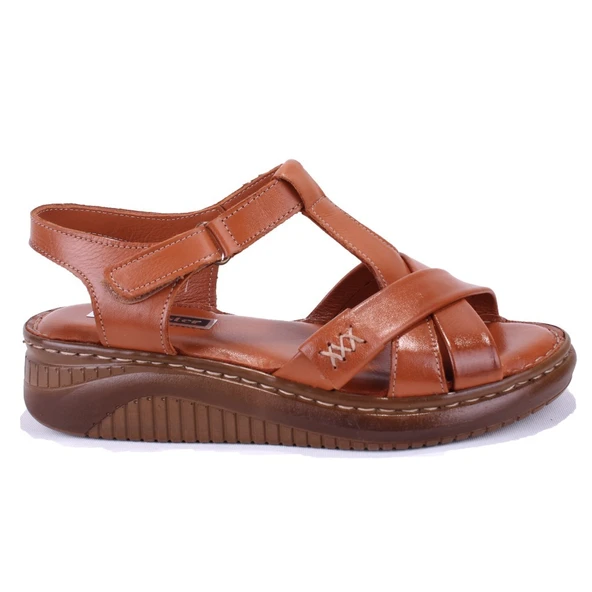 Dagoster DZA07-77025100 Taba Günlük Ortopedik Deri Kadın sandalet - 2