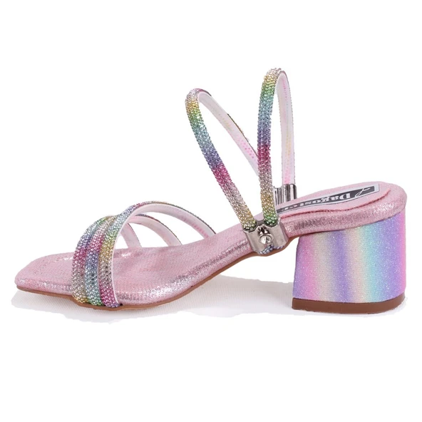 Dagoster DJA76-ASK16 Gökkuşağı Ortopedik  Kız Çocuk Abiye Ayakkabı - 3