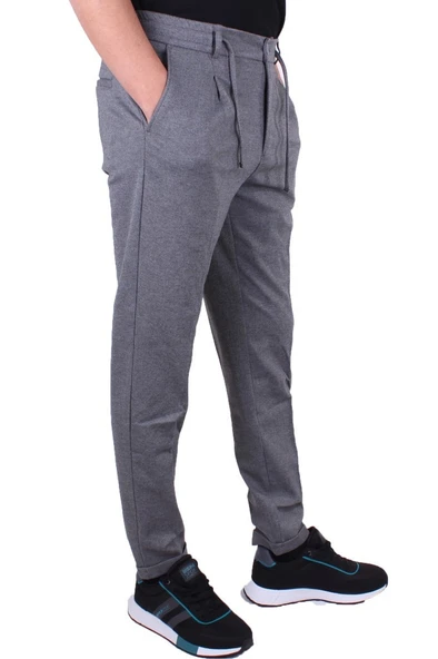 Dagoster DMG23-611275 Gri Normal Bel Double Paça Flota Cepli Erkek Pantolon