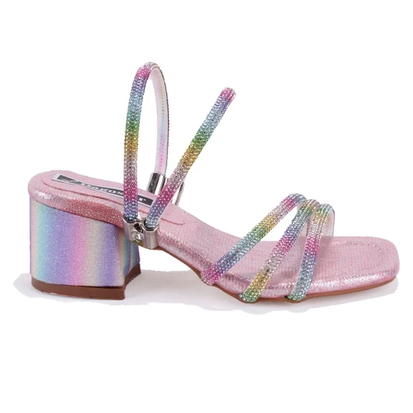 Dagoster DJA76-ASK16 Gökkuşağı Ortopedik  Kız Çocuk Abiye Ayakkabı - 2