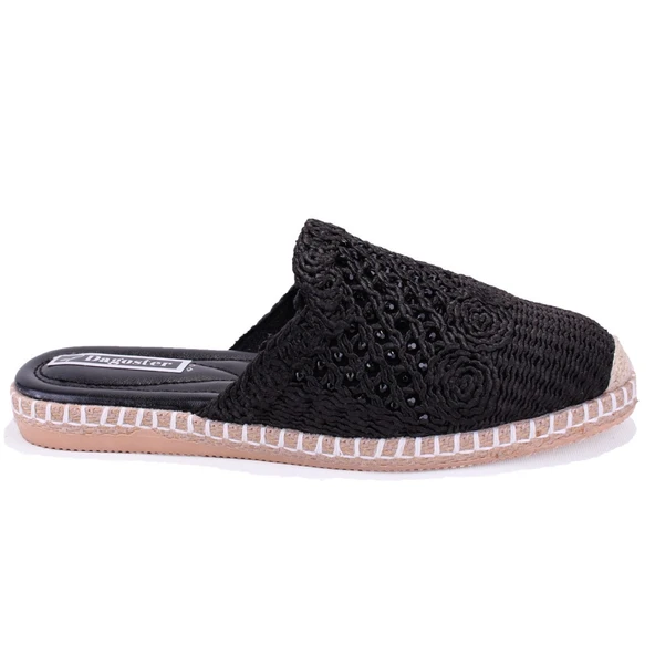 Dagoster DZA07-1155121 Siyah Triko Spor Kadın Terlik - 2