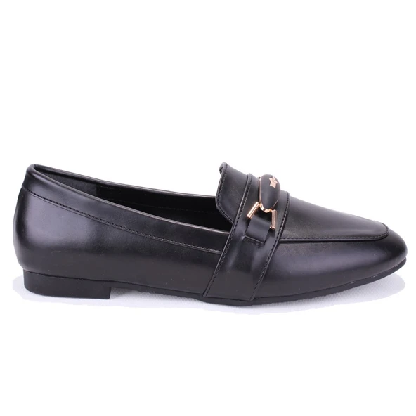 Dagoster DZA07-8692109 Siyah Günlük Kadın Babet Ayakkabı - 2