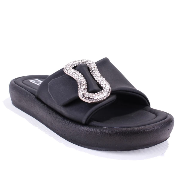 Dagoster DZA07-889033 Siyah Ortopedik Günlük Spor Kadın Terlik