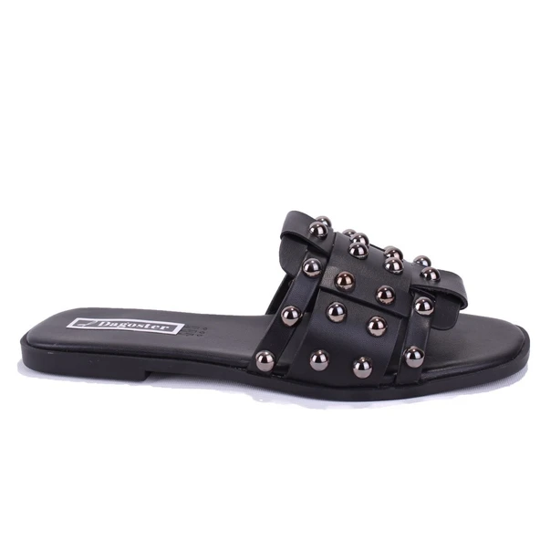 Dagoster DZA07-998005 Siyah Düz Spor Kadın Terlik - 2