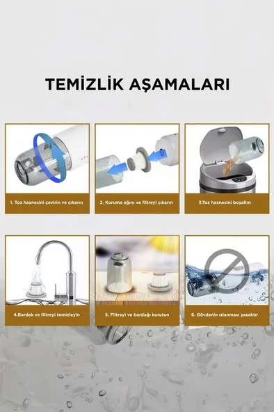 Torima A-031 Siyah Şarjlı Araç EL Süpürgesi - Resim 4