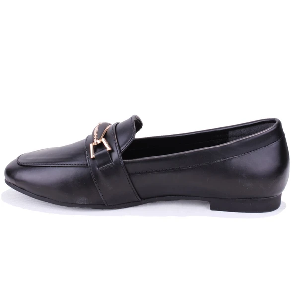 Dagoster DZA07-8692109 Siyah Günlük Kadın Babet Ayakkabı - 3