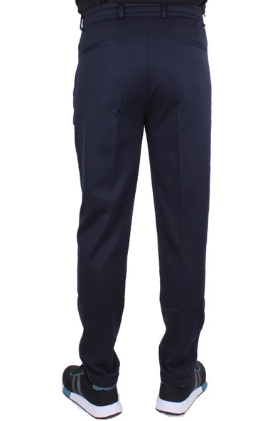 Dagoster DMG23-611275 Lacivert Normal Bel Double Paça Flota Cepli Erkek Pantolon - 4