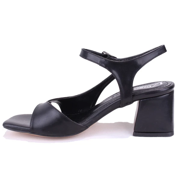 Dagoster DZA07-92825255 Siyah Klasik Topuklu Kadın Ayakkabı - 3