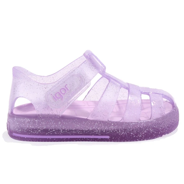 Igor S10265 Star Glitter Lila Ortopedik Günlük Kız Çocuk Sandalet - Resim 2