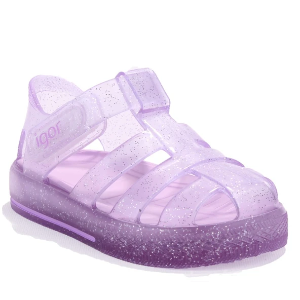 Igor S10265 Star Glitter Lila Ortopedik Günlük Kız Çocuk Sandalet ürün görseli 1