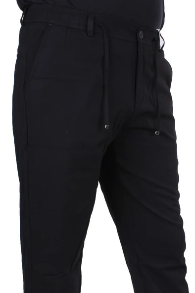 Dagoster DMG23-619712 Siyah Normal Bel Düz Paça Jogger Erkek Pantolon - 3