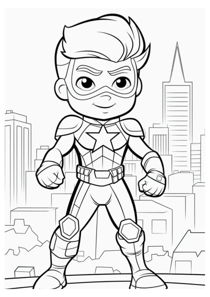 Süper Kahramanlar Boyama Kitabı (40 Kahraman Boyama) - 2