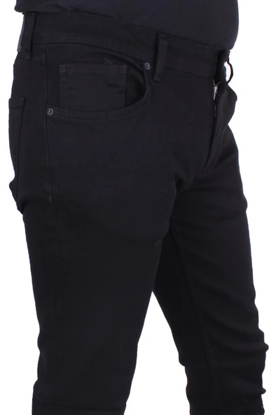 Twister Panama 731-01 Siyah Düşük Bel Dar Paça Erkek Jeans Pantolon - 3