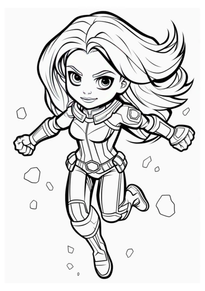 Süper Kahramanlar Boyama Kitabı (40 Kahraman Boyama) - 6