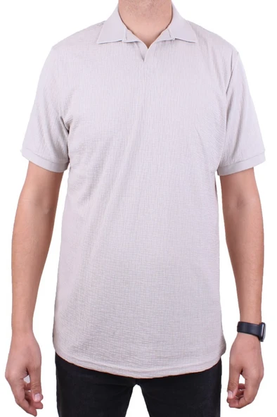 Twister 2288 Gri Günlük Kısa Kol Normal Kesim Pamuklu Polo Yaka Erkek Tişört - 2