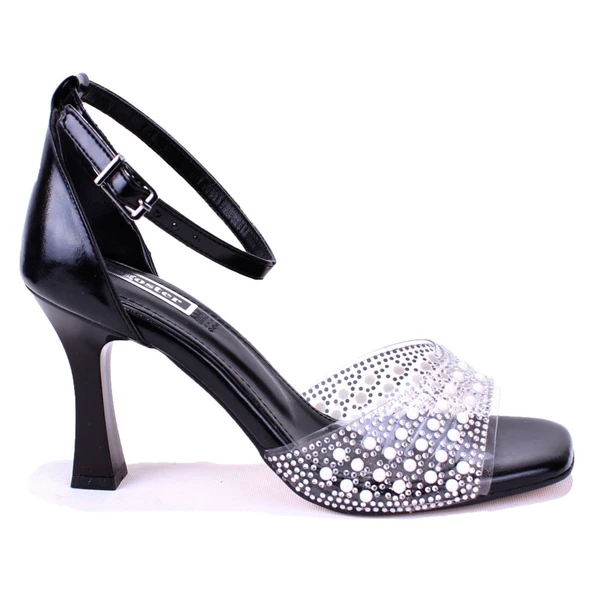 Dagoster DZA07-928475 Siyah Topuklu Abiye Kadın Ayakkabı - 2