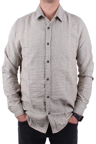 Dagoster DMG23-129627 Haki Günlük Normal Kalıp Uzun Kol Erkek Gömlek - 2