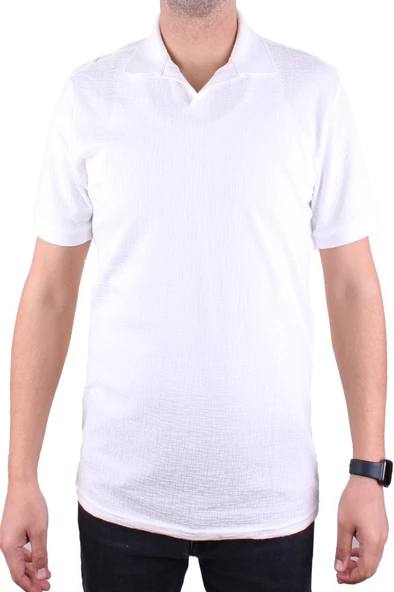 Twister 2288 Ekru Günlük Kısa Kol Normal Kesim Pamuklu Polo Yaka Erkek Tişört - 2