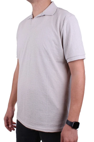 Twister 2288 Gri Günlük Kısa Kol Normal Kesim Pamuklu Polo Yaka Erkek Tişört - 3