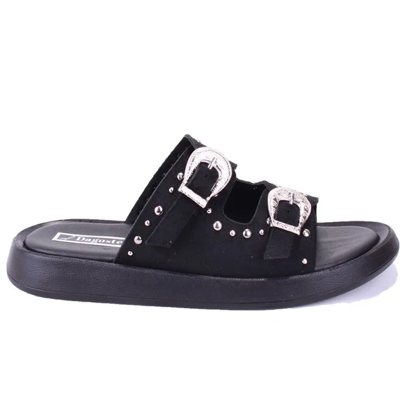 Dagoster DZA07-1290804 Siyah Ortopedik Günlük Spor Kadın Terlik - 2