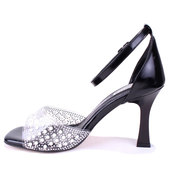 Dagoster DZA07-928475 Siyah Topuklu Abiye Kadın Ayakkabı - 3