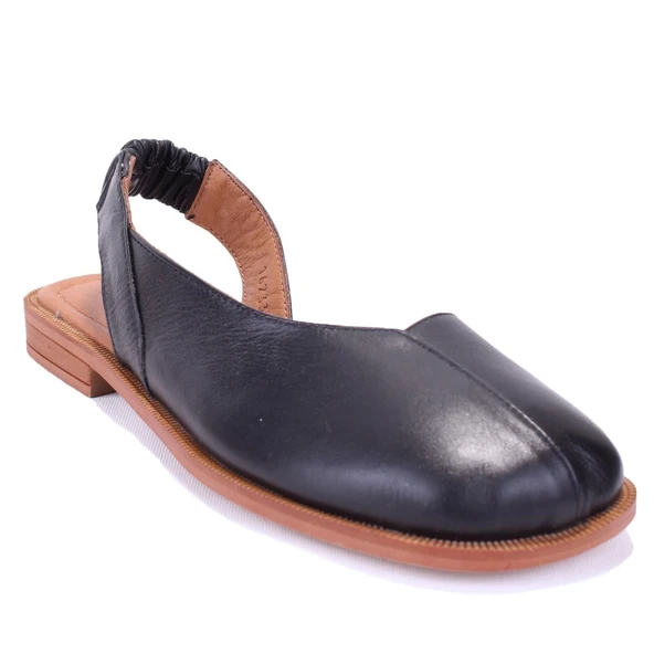 Dagoster DZA07-60216233 Siyah Günlük Ortopedik Deri Spor Kadın sandalet