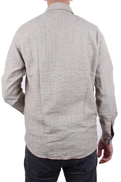 Dagoster DMG23-129627 Haki Günlük Normal Kalıp Uzun Kol Erkek Gömlek - 4