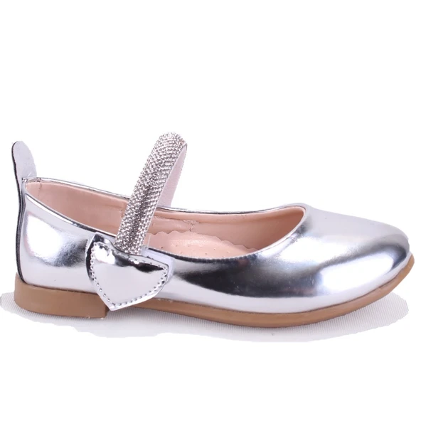 Dagoster DJA76-HY10005 Gümüş Ayna Ortopedik  Kız Çocuk Babet Ayakkabı - 2