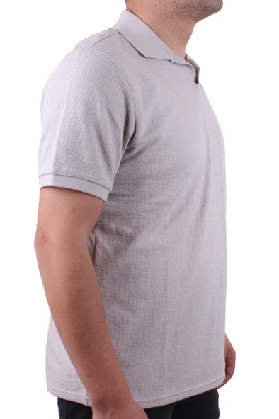 Twister 2288 Gri Günlük Kısa Kol Normal Kesim Pamuklu Polo Yaka Erkek Tişört