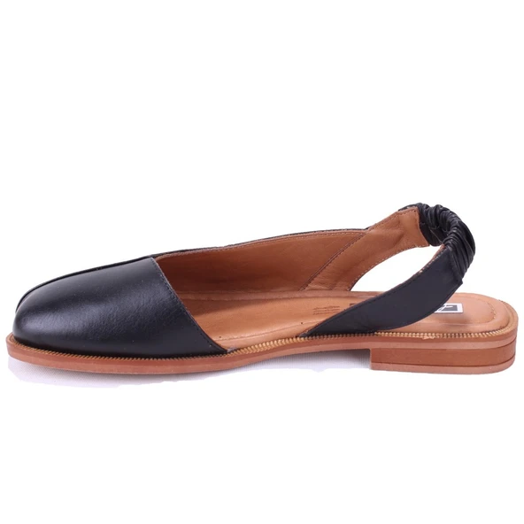 Dagoster DZA07-60216233 Siyah Günlük Ortopedik Deri Spor Kadın sandalet - 3