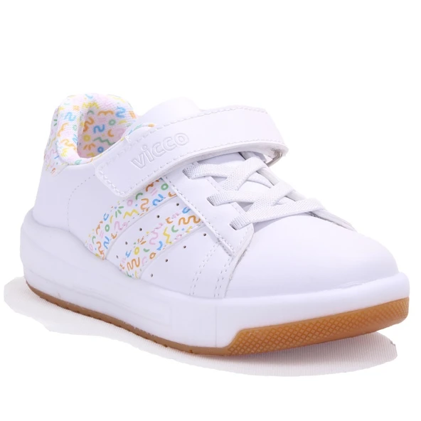 Vicco Pukky 220P25Y110 Beyaz Ortopedik Günlük Kız Çocuk Spor Ayakkabı