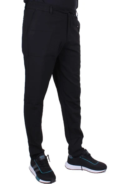 Dagoster DMG23-619712 Siyah Normal Bel Düz Paça Jogger Erkek Pantolon