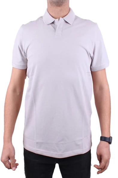 Dagoster DMG23-231319 Gri Günlük Yarım Patlı Pike Polo Yaka Erkek Tişört - 2