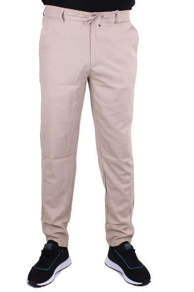 Dagoster DMG23-619712 Bej Normal Bel Düz Paça Jogger Erkek Pantolon - 2