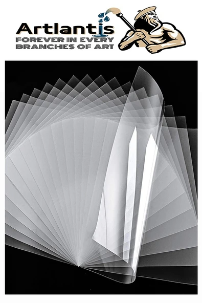 A3 Asetat Kağıdı 25 Adet Pvc ve Asetat Kalemi S Siyah Mavi Kırmızı 1 Paket Fotokopi Asetatı Şeffaf Transparan 100 Mikron - 5