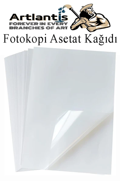 A3 Asetat Kağıdı 25 Adet Pvc ve Asetat Kalemi S Siyah Mavi Kırmızı 1 Paket Fotokopi Asetatı Şeffaf Transparan 100 Mikron - 6
