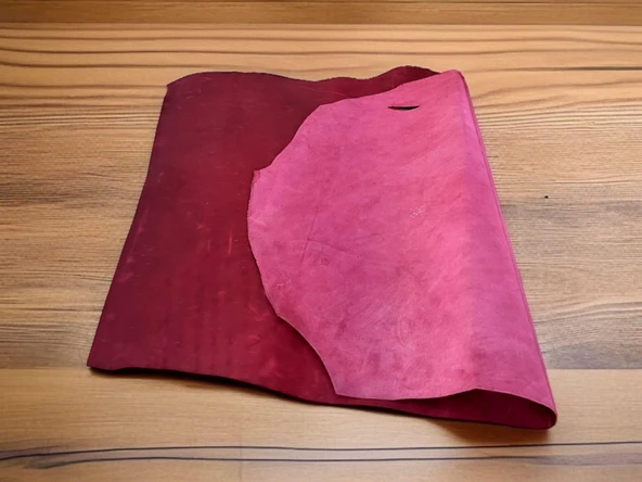 Vişne Çürüğü Efekt Parça Grazy Deri 08-1 mm Arası