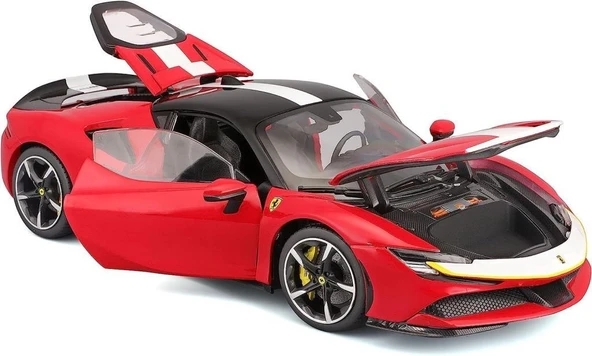 Bburago SF90 Stradale 1/18 Model Araba - Resim 2