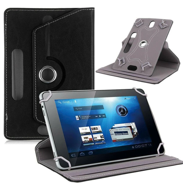 Nextbook 8" 360° Dönerli Standlı Deri Tablet Kılıfı - 7
