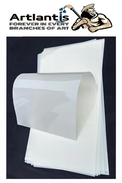 A3 Asetat Kağıdı 25 Adet Pvc ve Asetat Kalemi S Siyah Mavi Kırmızı 1 Paket Fotokopi Asetatı Şeffaf Transparan 100 Mikron - 4