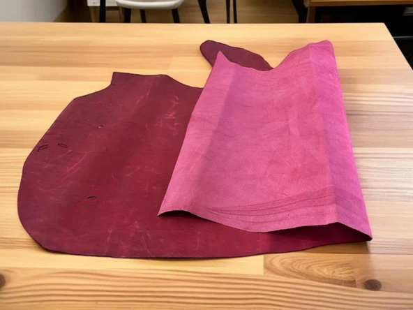 Vişne Çürüğü Efekt Parça Grazy Deri 08-1 mm Arası