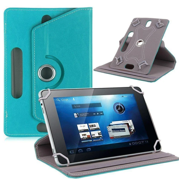 Nextbook 8" 360° Dönerli Standlı Deri Tablet Kılıfı - 8