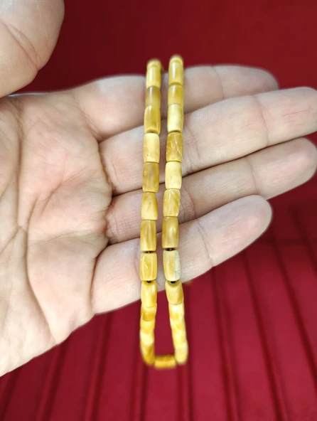 CİLASIZ HAM KUKA TESBİH KESME KESİM NİHAT ERTUĞRUL USTA 9MMX5MM T-819 - 3