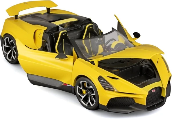 Bburago 3B Bugatti 1/18 Yellow Model Araba - 4
