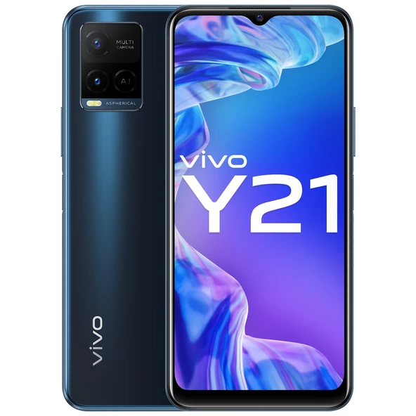 Vivo Y21 Black 64 GB/4 GB RAM YENİLENMİŞ ÜRÜN (Sıfır Gibi)