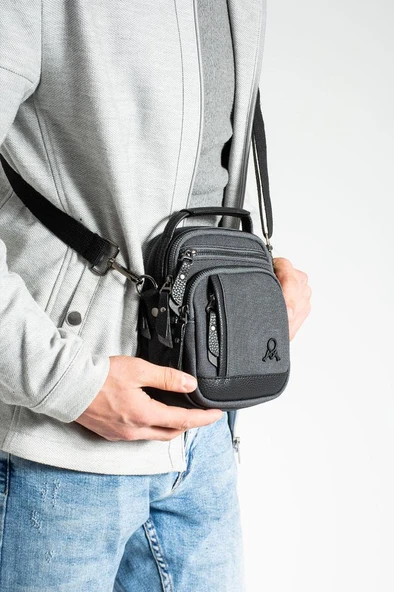 Erkek Postacı Çanta Omuz Çantası 18*12 Cm Çapraz Askılı Omuz Çantası Mega Çanta Kanvas Kumaş - 7