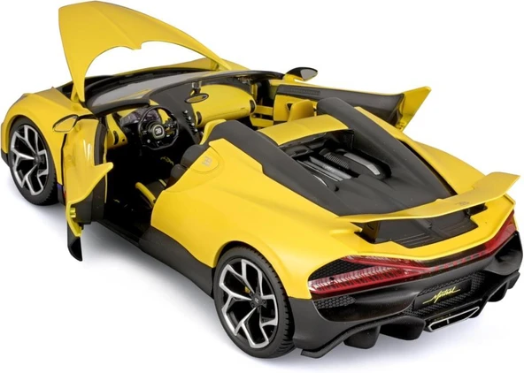 Bburago 3B Bugatti 1/18 Yellow Model Araba - 5