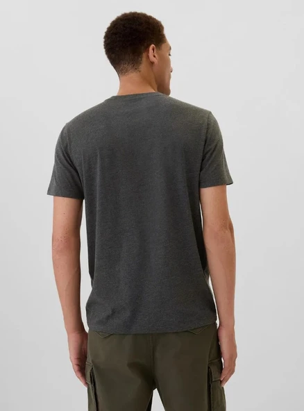Gap V-Frch Everyday Soft Micro Logo Crew 502022000 Kısa Kol Tişört Erkek T-Shirt - 5