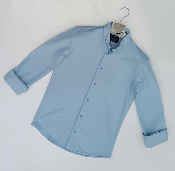 Panotti Slim Fit Uzun Kol Örme Erkek Gömlek